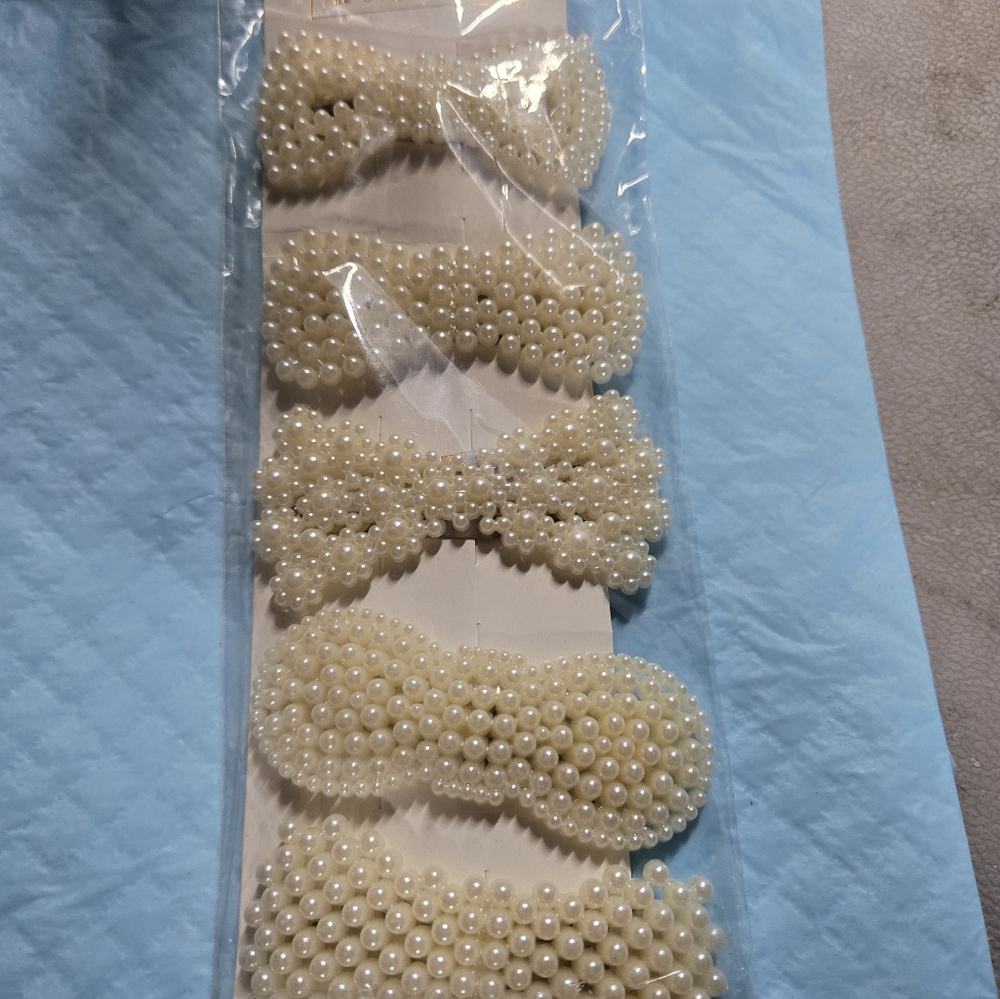 Simulate Perls SET of 5 pieces Hair Cip